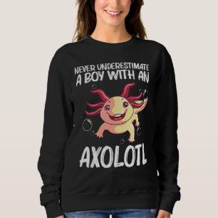 Axolotl für Jungen Kinder Aquatic Salamander Sweatshirt
