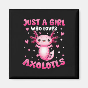 Axolotl für Mädchen nur ein Mädchen, das Axolotale Magnet