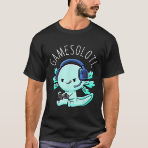 Axolotl Gamer Anime Gifts Kawaii Boys Girls T-Shirt