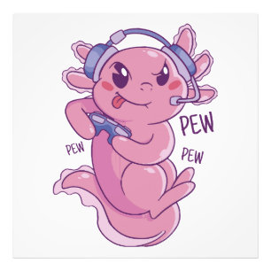 Axolotl-Gamer-Challenge-Blast Fotodruck