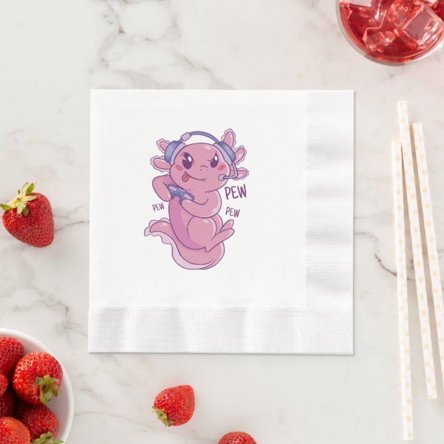 Axolotl Gamer Challenge Blast Serviette (Beispiel)