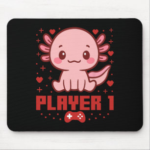 Axolotl Gamer Paar Capyra Retro Pixel Arcade  Mousepad