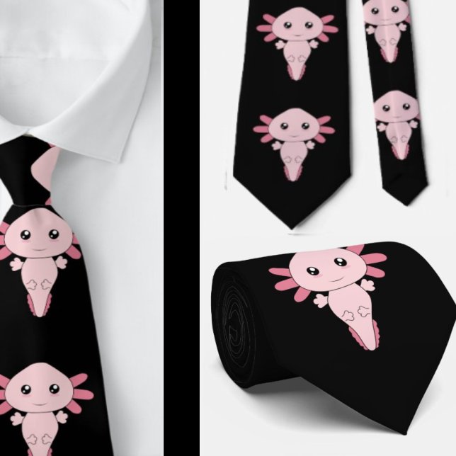 Axolotl Gamers Neck Tie Necktie Krawatte (Von Creator hochgeladen)