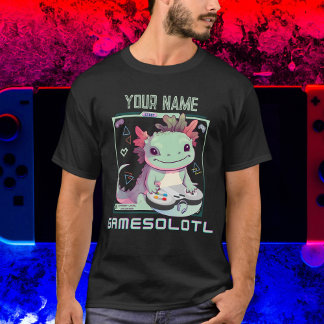 Axolotl Gamesolotl Funny Gaming Lovers T - Shirt