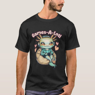 Axolotl Gamesolotl Girl Niedliche Videospiele Anim T-Shirt