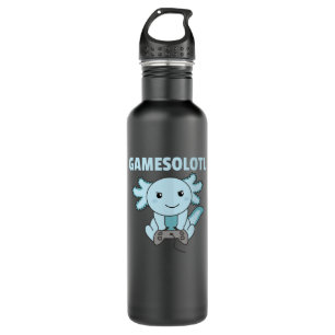 Axolotl Gamesolotl Niedlichen Tiere für Gamer Edelstahlflasche