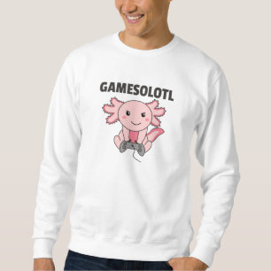 Axolotl Gamesolotl Niedlicher Tiere für Gamer Sweatshirt