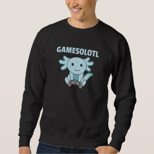 Axolotl Gamesolotl Niedlicher Tiere für Gamer Sweatshirt