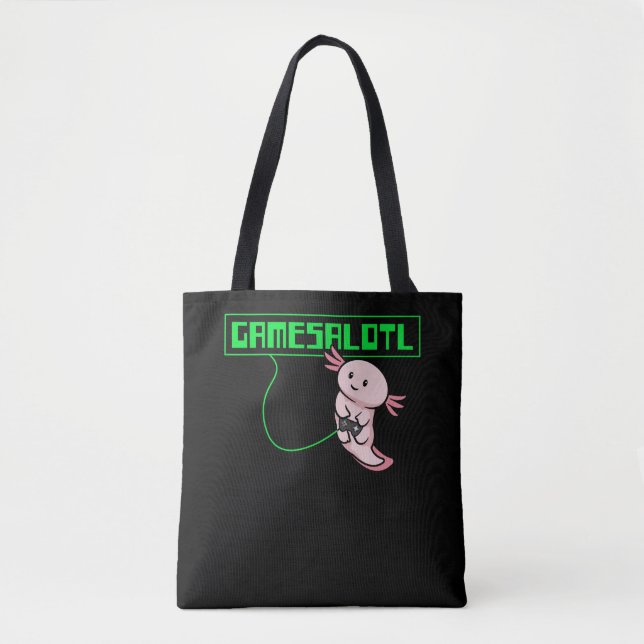 Axolotl Gaming Gamesalotl Kawaii Tasche (Vorderseite)