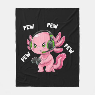 Axolotl Gaming Gifts Boys Girls Anime Video Game P Fleecedecke
