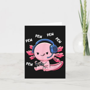 Axolotl Gaming Kids Boys Girls Anime Video Game Pe Karte
