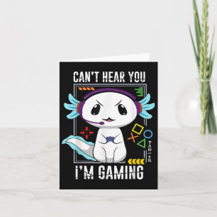 Axolotl Gaming Salamander als Gamer Karte
