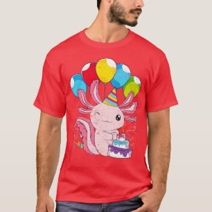 Axolotl Geburtstagsparty Mexican Amphibien Niedlic T-Shirt