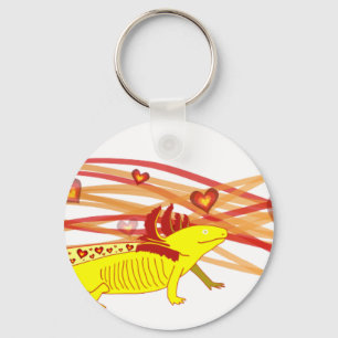 Axolotl Gold-Albino Schlüsselanhänger