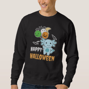Axolotl Halloween Balloons Kinder Niedliche Axolot Sweatshirt