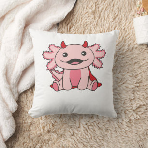 Axolotl Halloween Cute Devil Kids Witches Costume Kissen