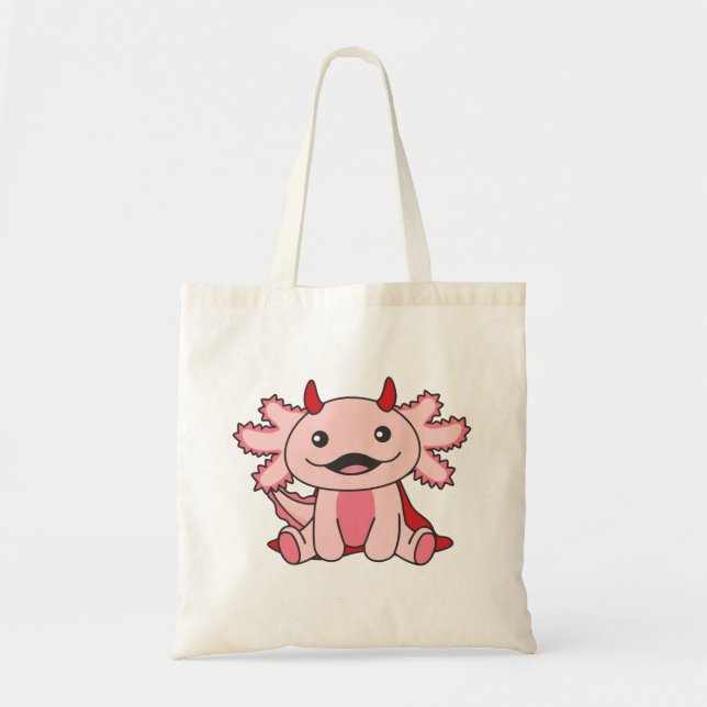 Axolotl Halloween Niedlich Devil Kids Hexen Kostüm Tragetasche (Vorne)