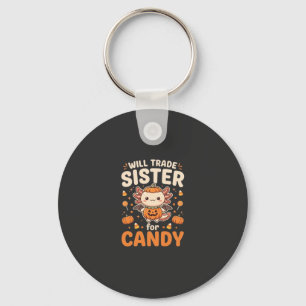Axolotl Halloween Süßigkeiten Tausch Vektor Design Schlüsselanhänger