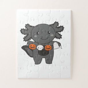 Axolotl Happy Halloween Pumpkin Bat Kostüm