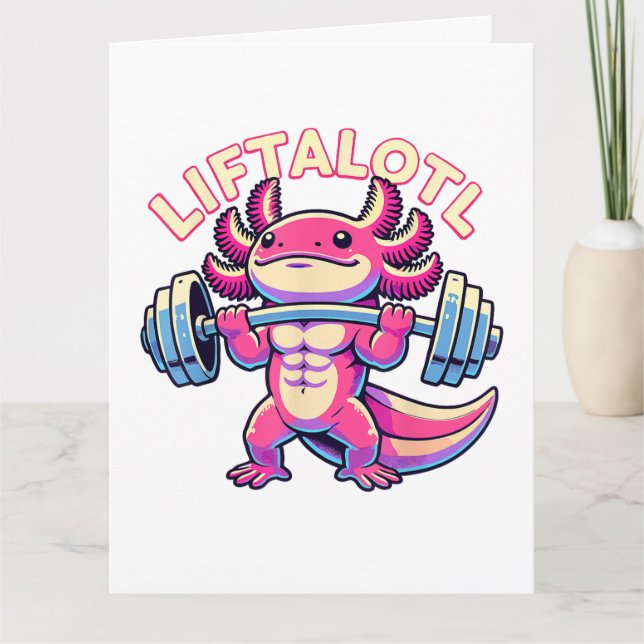 Axolotl HEBALOTL Dankeskarte (Vorderseite)