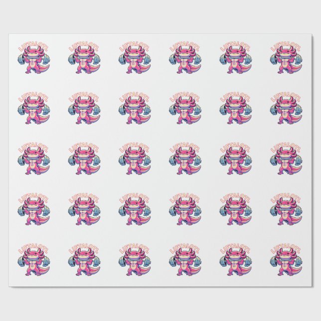 Axolotl HEBALOTL Geschenkpapier (Flach)