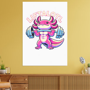 Axolotl HEBALOTL Leinwanddruck