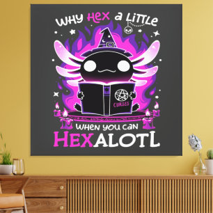 Axolotl Hexenstunde - Salamandre Leinwanddruck