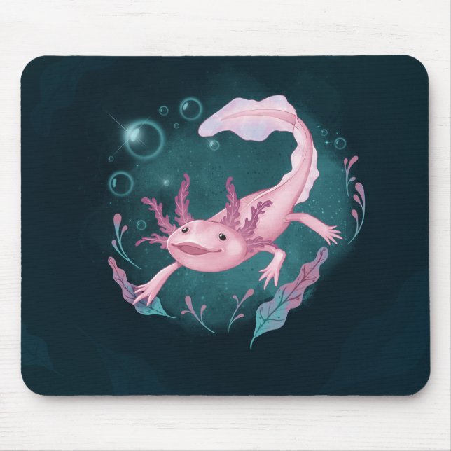 Axolotl ilustration  mousepad (Vorne)