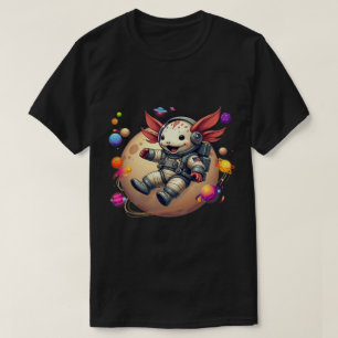 Axolotl im Weltraum: Alien-Abenteuer - Cute Cosmic T-Shirt