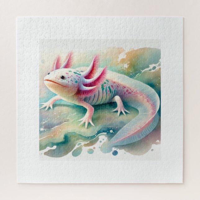 Axolotl in Dreamy Waters 110924AREF134 - Watercolo (Vertikal)