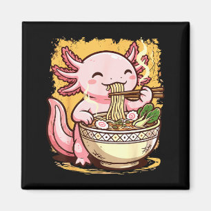 Axolotl isst Ramen-Nudeln  Magnet