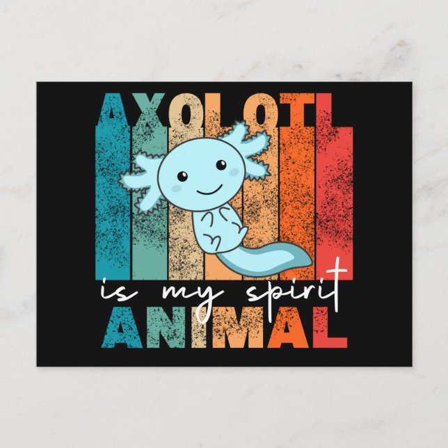 Axolotl ist mein Geist Tier - Sweet Axolotl Postca Postkarte (Vorderseite)