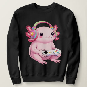 Axolotl Japanischer Gamer Frosch Art Männer Frauen Sweatshirt