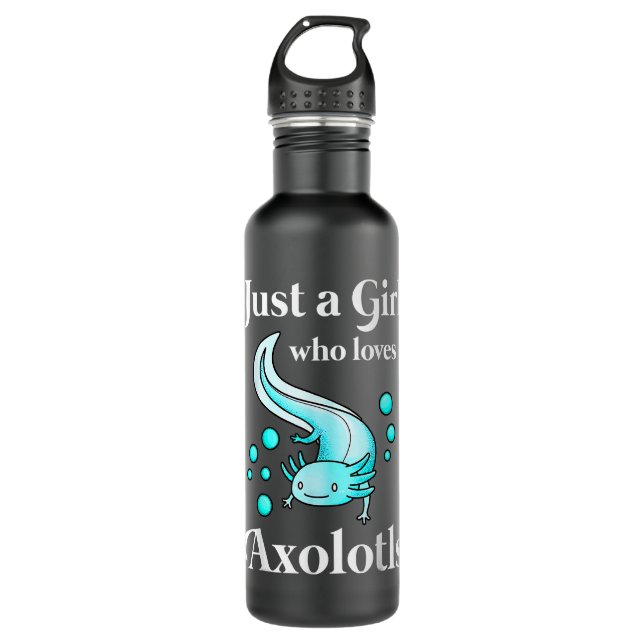 Axolotl Just A Girls, die Axolotls Axolotl Lo Lieb Edelstahlflasche (Vorderseite)