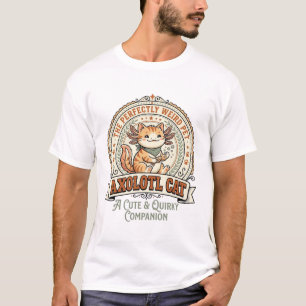 Axolotl Katze Axolotl Niedlich Seltsame Haustierka T-Shirt