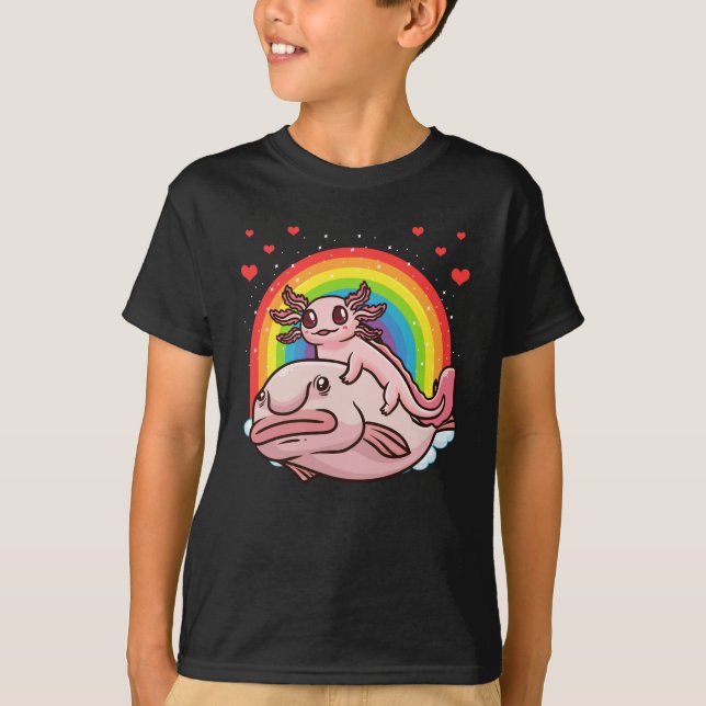 Axolotl Kawaii Blobfish T-Shirt (Vorderseite)