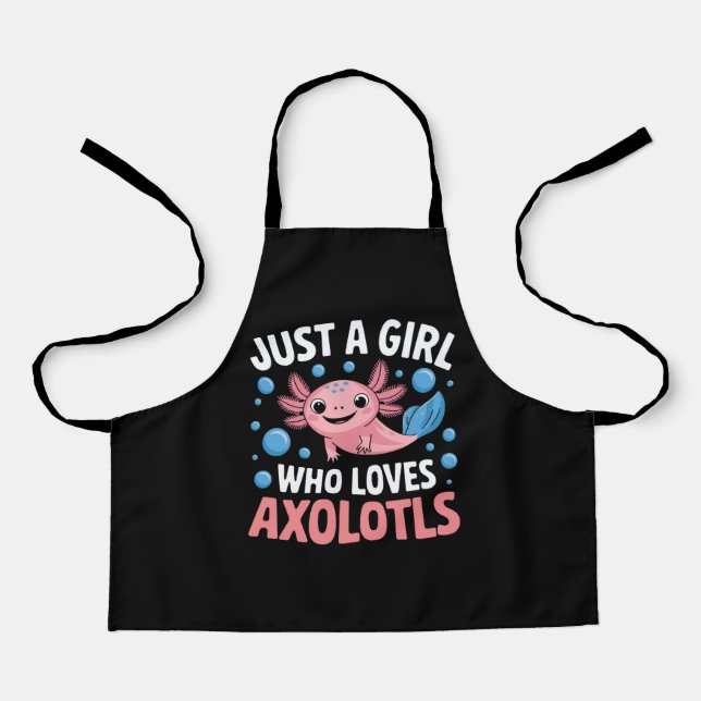 Axolotl Kawaii Just A Girl Liebe Axolotls Schürze (Vorderseite)