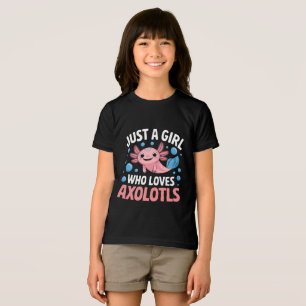 Axolotl Kawaii Nur Ein Mädchen Das Axolotls Liebt Tri-Blend Shirt
