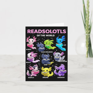 Axolotl kawaii readsolotl der Welt Axolotl Karte
