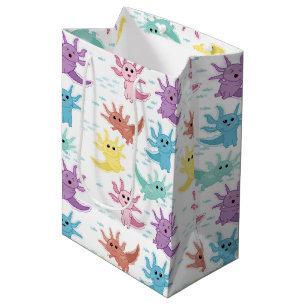 Axolotl Kids Niedlich Salamander Muster Mittlere Geschenktüte