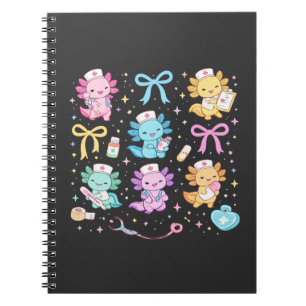 Axolotl-Krankenschwester Süß Kawaii Geschenk für K Notizblock