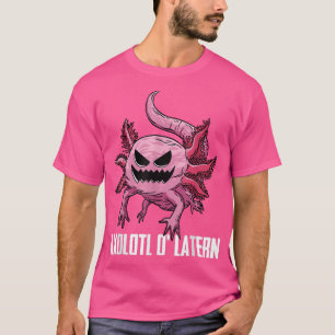 Axolotl Lazy Halloween Kostüm Funny Jack O Lanter T-Shirt