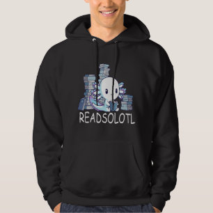 Axolotl Lesefische Bücher Eidechse Kinder Hoodie