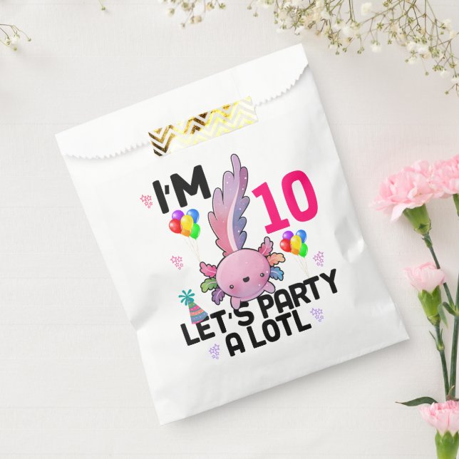 Axolotl Let's Party Alot Amphibien Salamander Geschenktütchen (Versiegelt)