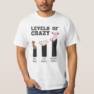 Axolotl Levels Crazy Funny Funny Animals Gift T-Shirt