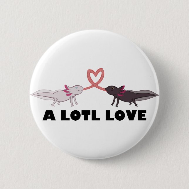 Axolotl-Liebe Button (Vorderseite)