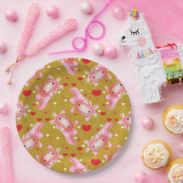 Axolotl-Liebe-Senf  Pappteller