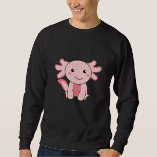 Axolotl liebt Niedliche Tiere für Kinder Rosa Sweatshirt