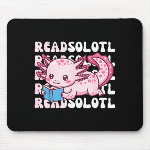 Axolotl liest Buch kawaii Lesebücher für Männer Mousepad