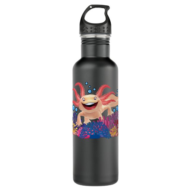 Axolotl: Limited Edition Edelstahlflasche (Vorderseite)